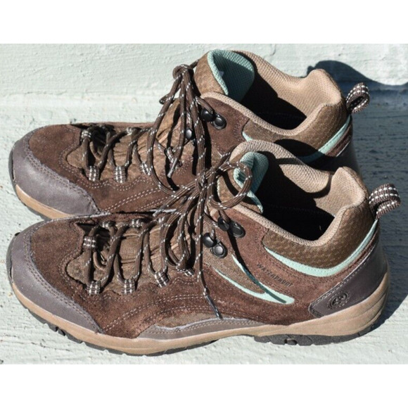 NORTHSIDE Boots Mens Size 9, Brown with green accents lace up, Hiking, Outdoors - Picture 4 of 6